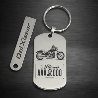 Personalized for your Harley-Davidson motorcycle, featuring a custom U.S. license plate and optional engraving.