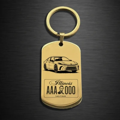 Toyota Camry License Plate Keychain – Personalized Metal Keychain